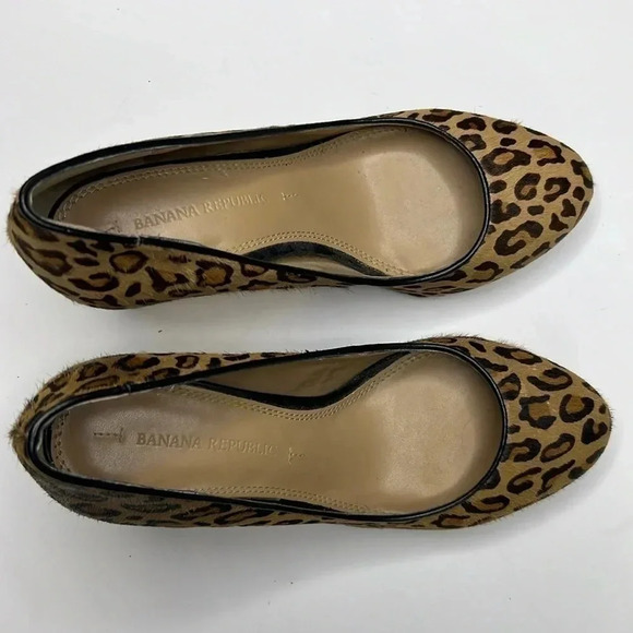 Banana Republic Calf Hair Leopard Ivonne Pumps Sz 6 - Picture 2 of 6